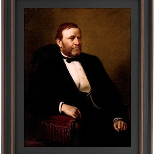 Framed Ulysses S Grant Whitehouse Portrait by Henry Ulke. Standard or Poster Size. Handmade in USA. Free Shipping