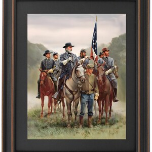 Framed General Lee at Gettysburg by Mort Kunstler. Standard or Poster Size. Handmade in USA. Free Shipping