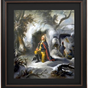 Framed George Washington Praying at Valley Forge by Alonzo Chappel. Standard or Poster Size. Handmade in USA. Free Shipping