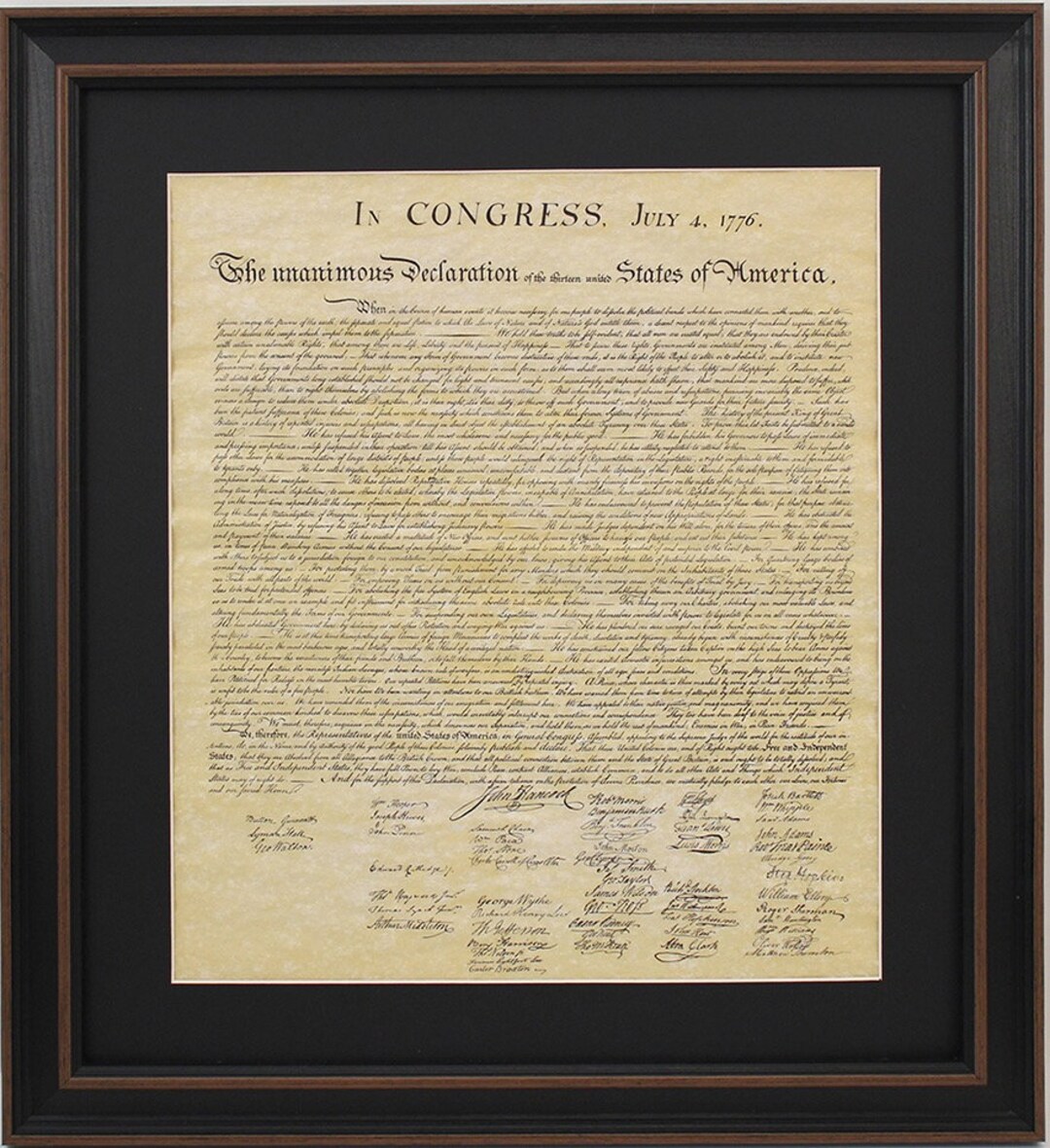 Framed Declaration of Independence. Handmade in USA. Free Shipping!* - Etsy