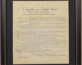 Framed Bill of Rights. Handmade in USA. Free Shipping!*