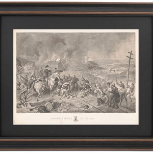 Framed Sherman&#39;s March to the Sea Print. F.O.C. Darley Artist Print. Standard or Poster Size. Handmade in USA. Free Shipping
