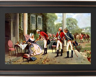 Cuadro enmarcado de "La estrategia de la señora Murray" de Edward Percy Moran. Hecho a mano en EE. UU. Envío gratuito.