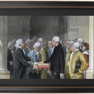 The Inauguration of Washington by Alonzo Chappel. Standard or Poster Size. Handmade in USA.