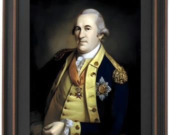 Framed Baron Friedrich William Von Steuben by Charles Willson Peale. Standard or Poster Size. Handmade in USA. Free Shipping