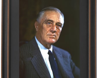 May include: A black and white portrait of a man in a suit and tie. He is wearing a striped suit and a dark tie. The man has gray hair and a serious expression on his face.