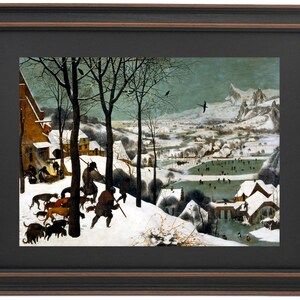 Hunters In The Snow by Pieter Bruegel the Elder. Standard or Poster Size. Handmade in USA. Free Shipping