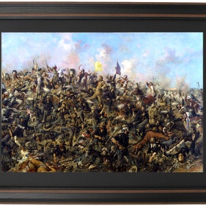 Framed Custer&#39;s Last Stand by Edgar Samuel Paxson. Standard or Poster Size. Handmade in USA. Free Shipping