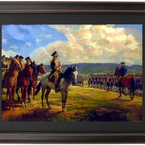 Framed The Birth of Old Glory by Henry Hintermeister. Standard or Poster Size. Handmade in USA