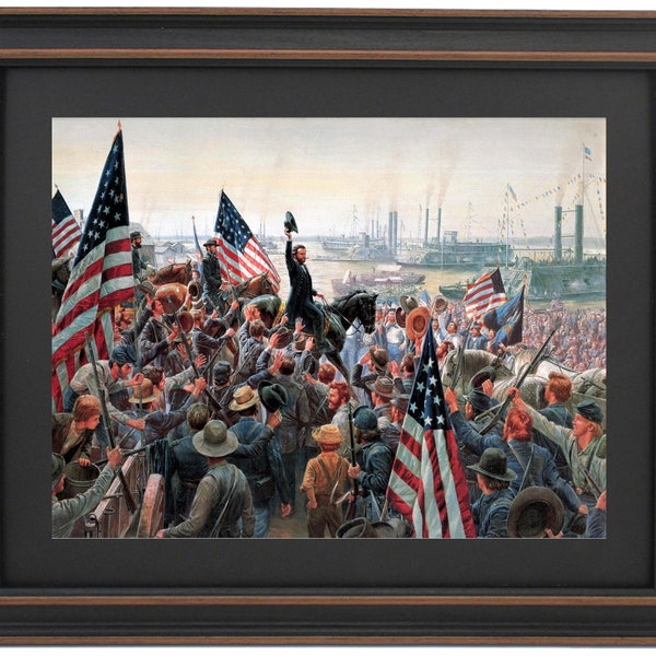 Framed Glorious Fourth  by Mort Kunstler. Standard or Poster Size. Handmade in USA. Free Shipping