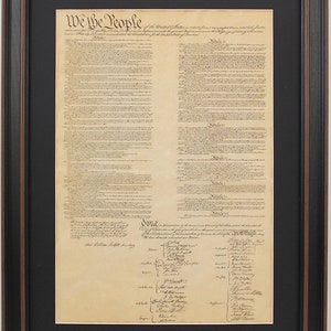 4 Page United States Constitution in it's Original Layout and Size.