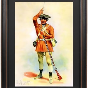 Continental Infantry Art Giclee Print: Charles M. Lefferts, American Revolution, Handmade in USA