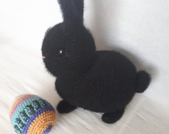 Soft knitted toy, Easter bunny, Easter egg, stuffed bunny, amigurumi, knitted doll, dolls rabbit, Bunny