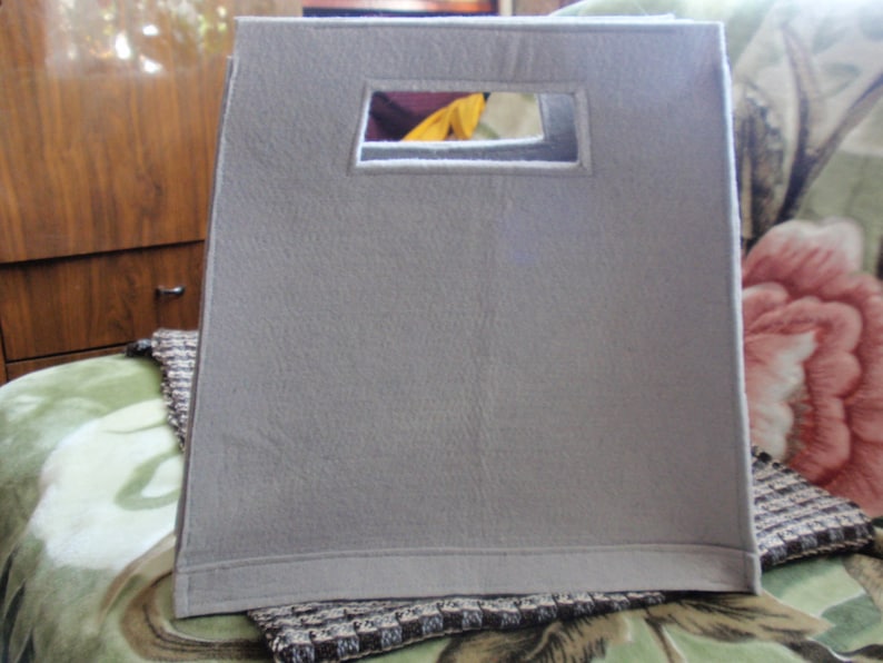 gift for mom laundry bag storage bag for traveling Gray Felt Bag shopping bag Handmade Felt tote bag