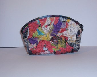 Patchwork Clutch, Kosmetiktasche, Federmäppchen, Portemonnaie, Geldbörse