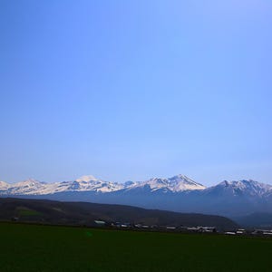 Tokachi Mountains Digital Print, Furano Hokkaido Japan Landscape Photo, Spring Snow Mountain Photo, Printable Japan Wall Art (Set of 10)