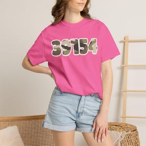 Custom Camo Zip Code T-Shirt | Personalized Hometown Tee | 15 Color Options