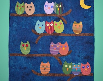 Owl Together Now Quilt Pattern PDF- Applique the Easy Way- PDF