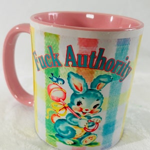 Kitsch Cutesy Baby Bunny Mug