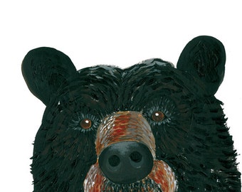 8x10 Fine Art Giclee Print of original Bear painting by Natalie Wright