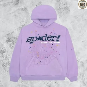 Sp5der Hoodie Purple - Etsy
