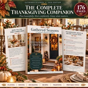 Thanksgiving Planner & Hosting Handbook | Printable Meal Planner, Checklists, Recipes and Traditions