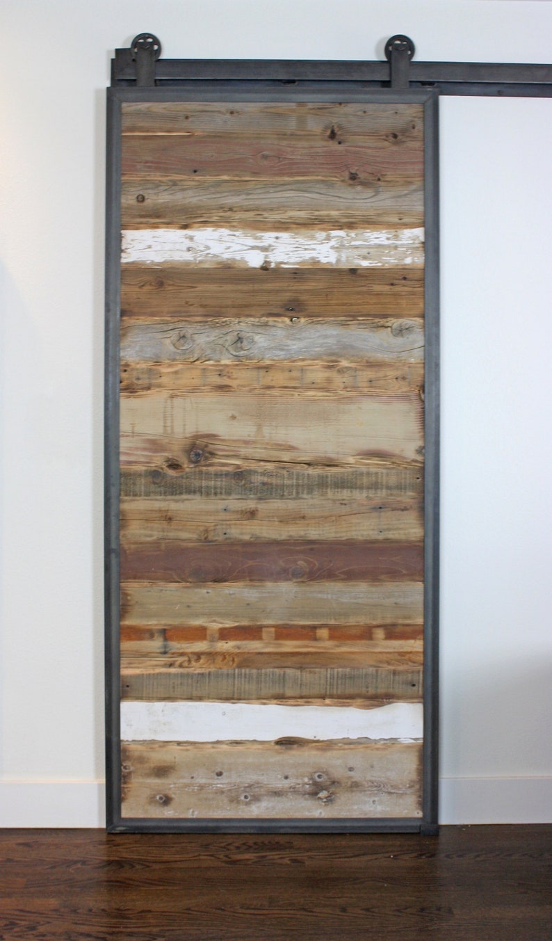 Barn Doors in Reclaimed Wood Tracks Included Etsy