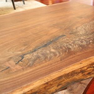Dining Table Modern with Walnut Slab image 4
