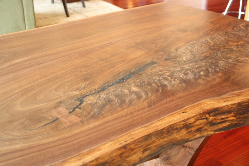 Dining Table Modern with Walnut Slab image 4