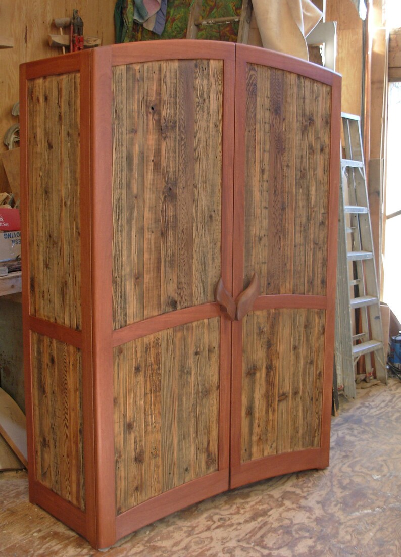 Armoire Reclaimed Cedar and Mahogany Etsy