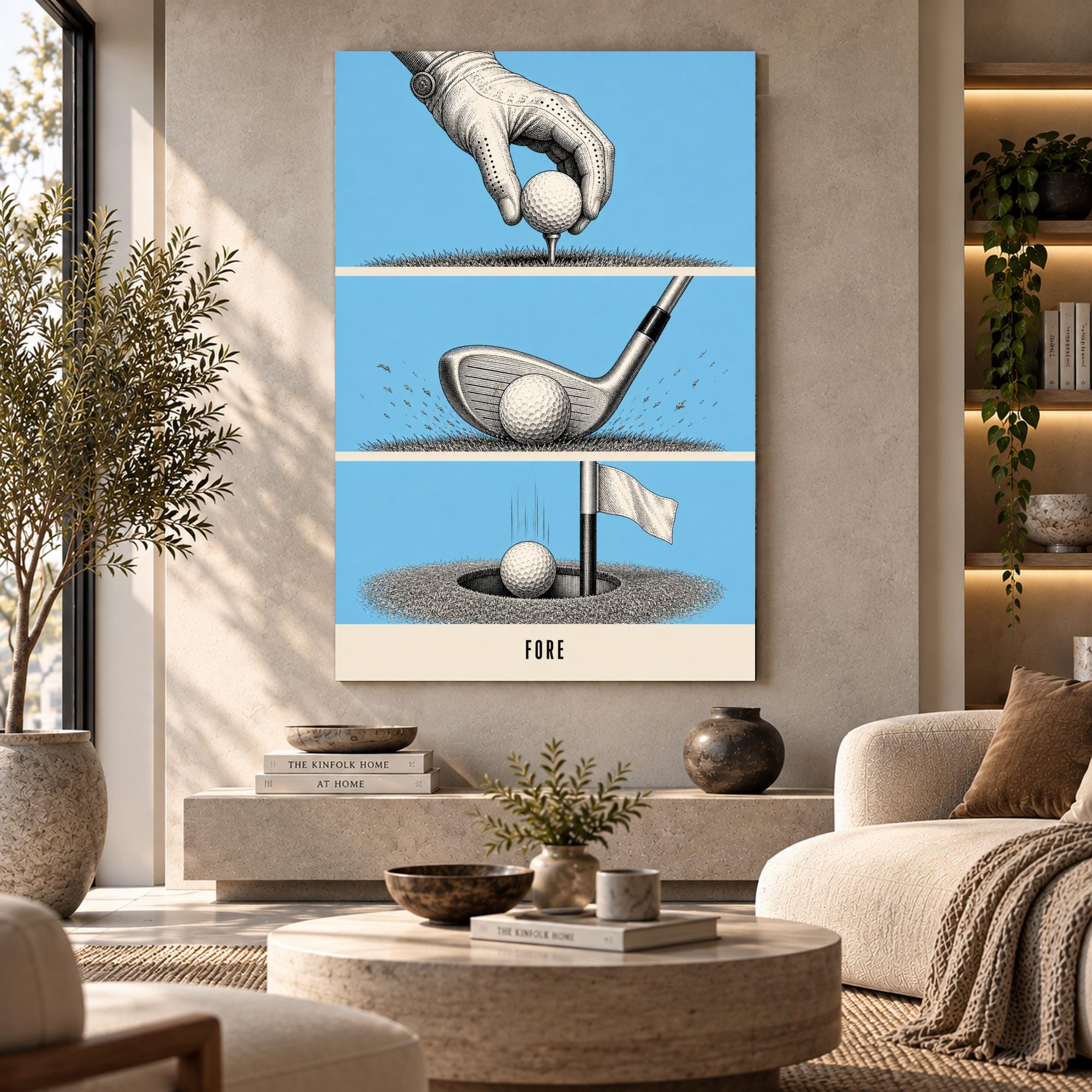 Golf Triptych - Etsy
