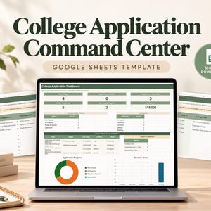 College-aanmeldingstracker: Google Sheets-sjabloon met dashboard (digitale download)