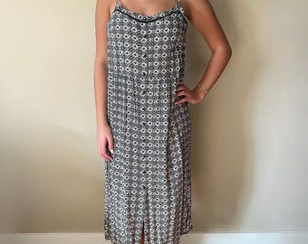 Y2K Vintage Ladies Black White Lightweight Halter Dress by H&M Divided sz 10