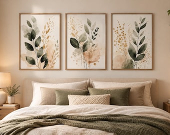 Aquarel botanische prenten – Set van 3 eucalyptusposters