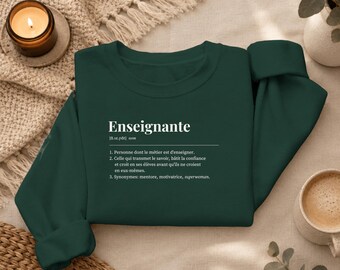 The Teacher's sweater, crewneck, a perfect gift for a teacher or professor, a cotton sweatshirt ideal as a Christmas or end-of-school-year gift.