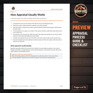 Insurance Appraisal Process Guide and Checklist for Public Adjusters, Editable Word Doc, Property Claim Appraisal Workbook image 2