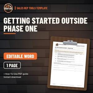 Roofing Sales Rep Tools Bundle, 9 Editable Word Templates, Lead Sheet, Pipeline, Commission Forms, 1099 Agreement and Inspection Report image 4
