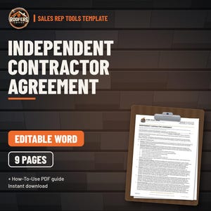 Roofing Sales Rep Tools Bundle, 9 Editable Word Templates, Lead Sheet, Pipeline, Commission Forms, 1099 Agreement and Inspection Report image 2
