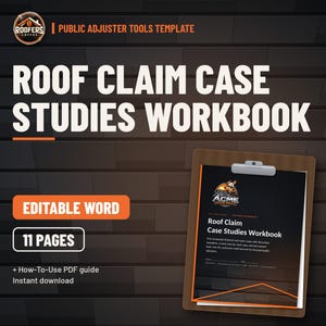 Public Adjuster Practice Kit, 7 Editable Templates, Claim File Organizer, Letters, Appraisal Guide, Denial Review, Policy Guide image 8