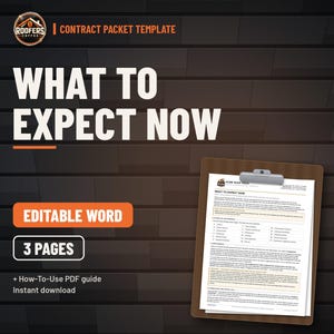 Roofing Homeowner Handout Set, 4 Editable Templates, Insurance Claim Guide, Depreciation and O&P Guide, What to Expect, Homeowner Letter image 3