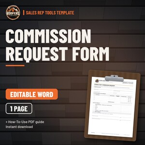 Roofing Sales Rep Tools Bundle, 9 Editable Word Templates, Lead Sheet, Pipeline, Commission Forms, 1099 Agreement and Inspection Report image 7