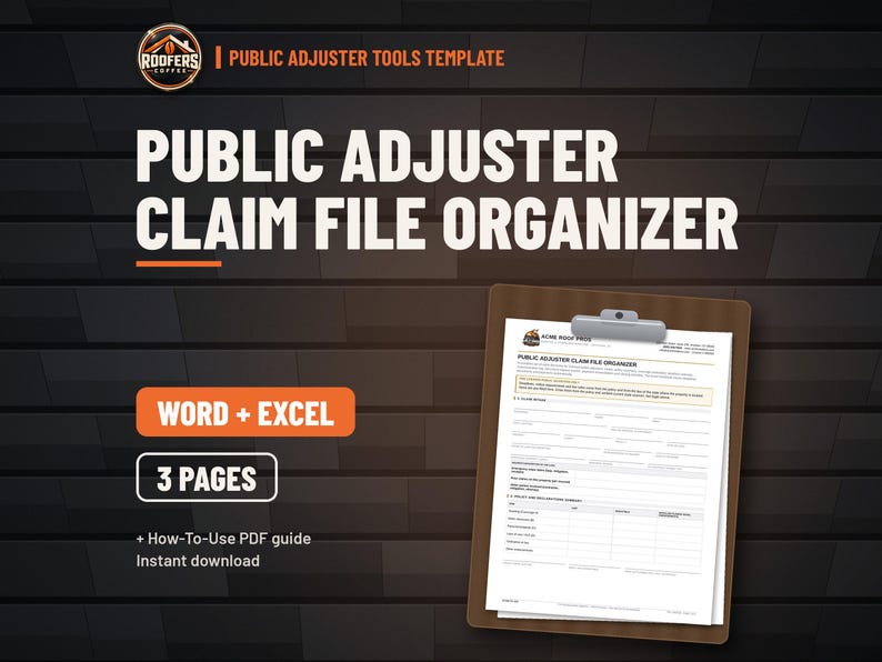 Public Adjuster Practice Kit, 7 Editable Templates, Claim File Organizer, Letters, Appraisal Guide, Denial Review, Policy Guide image 7