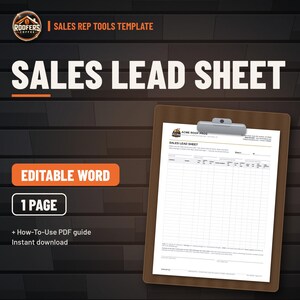 Roofing Sales Rep Tools Bundle, 9 Editable Word Templates, Lead Sheet, Pipeline, Commission Forms, 1099 Agreement and Inspection Report image 10