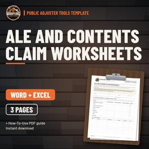 Public Adjuster Practice Kit, 7 Editable Templates, Claim File Organizer, Letters, Appraisal Guide, Denial Review, Policy Guide image 4