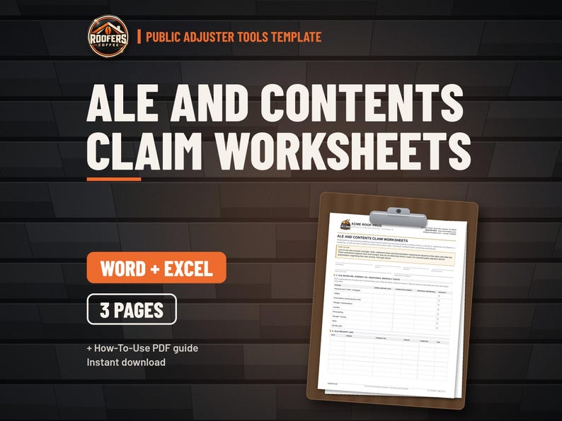 Public Adjuster Practice Kit, 7 Editable Templates, Claim File Organizer, Letters, Appraisal Guide, Denial Review, Policy Guide image 4
