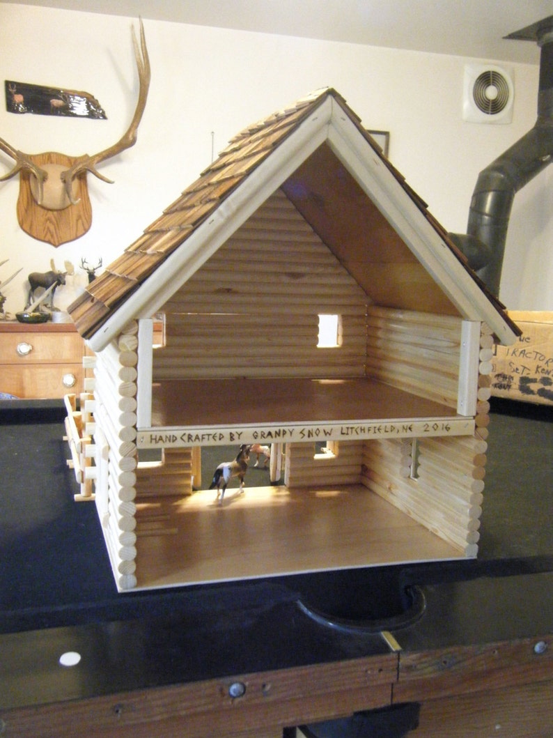 Log style horse barn