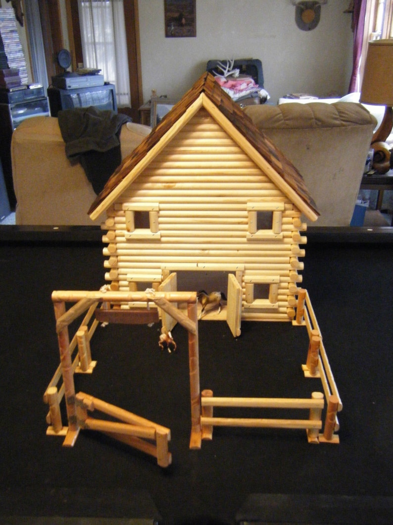 Log style horse barn