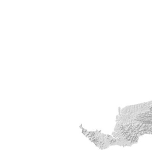 May include: A greyscale relief map of Malaysia showing the Malay Peninsula on the left and East Malaysia on the right. A small black triangle icon marks the location of Mount Kinabalu on the island of Borneo, with the text Mount Kinabalu nearby.