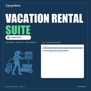 Short-Term Rental Host Spreadsheet Bundle | Profit, Bookings, Turnovers & Rental Cash | Google Sheets