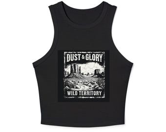Micro rib racer tanktop voor dames - "Dust and Glory"